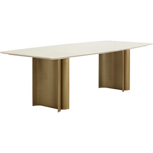 Astara 94.5 X 47.25 inch Cream / Antique Brass Dining Table